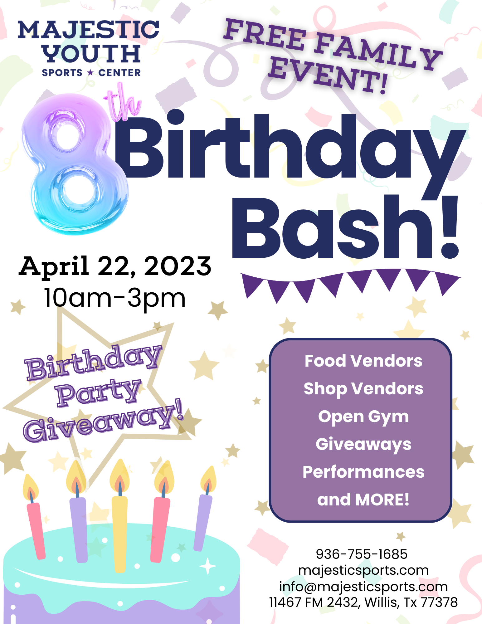 Birthday Bash Free Event in Willis, TX
